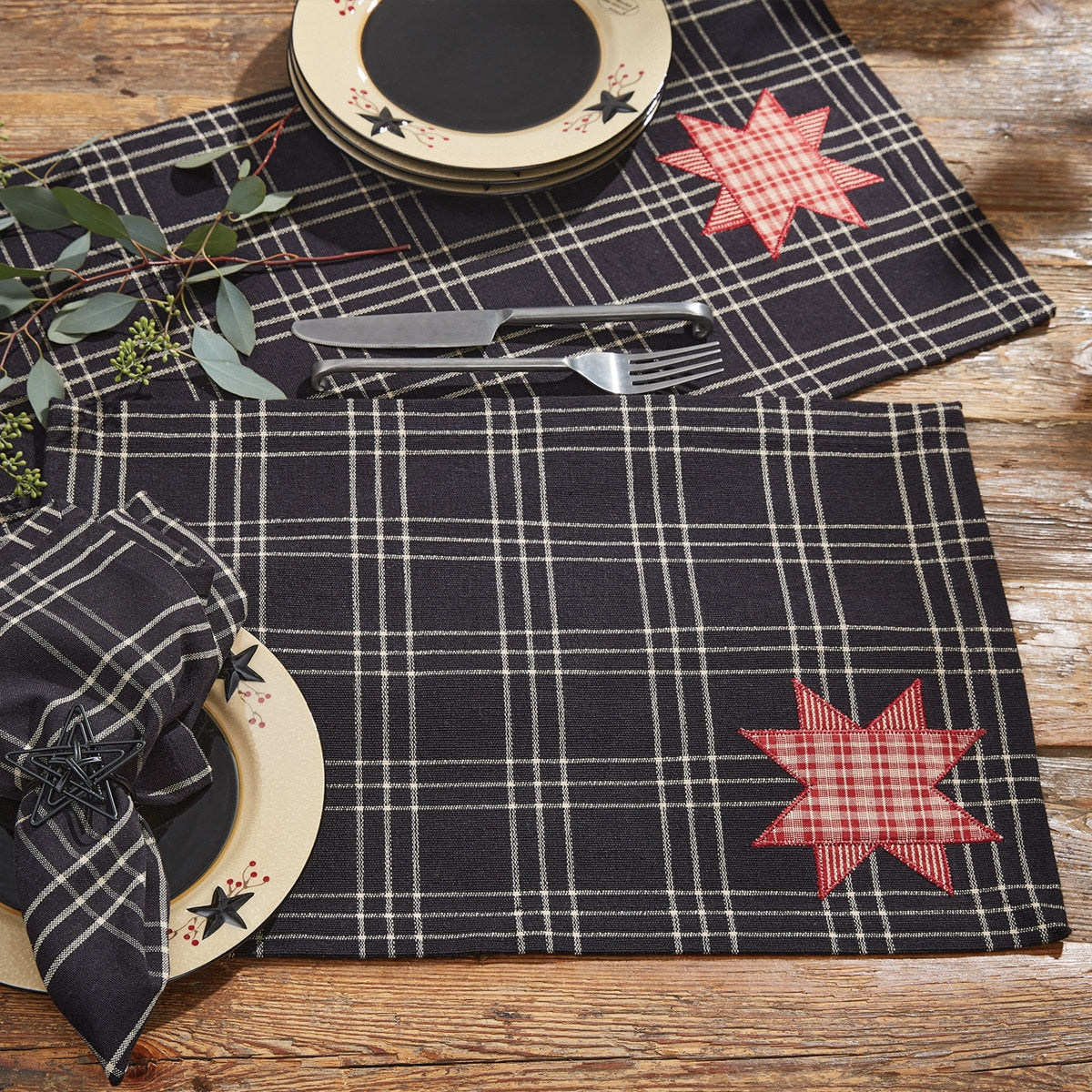 Park Designs Farmhouse Star Applique Placemat - Set of 12