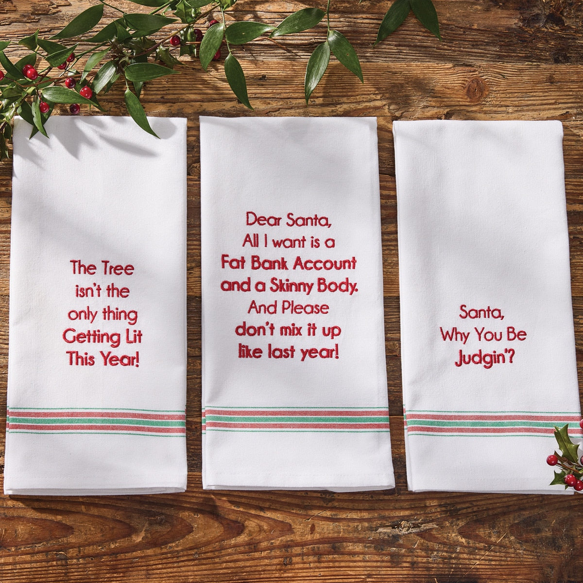 Park Designs Tree Isn't The Only Thing Getting Lit Dishtowel - Set of 6