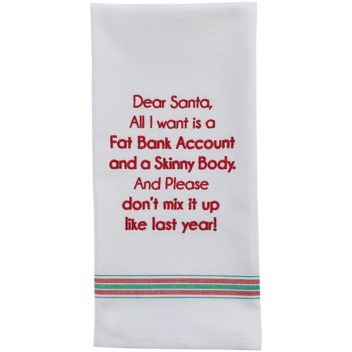 Park Designs Fat Bank Account Skinny Body Dishtowel - Set of 6