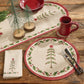 Park Designs Feather Tree Printed Braided Placemat 15" Dia - Set of 12