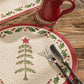 Park Designs Feather Tree Printed Braided Placemat 15" Dia - Set of 12