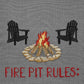Park Designs Fire Pit Rules Embroidered Dishtowel - Set of 2