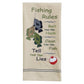 Park Designs Fishing Rules Embroidered Dishtowel - Set of 2