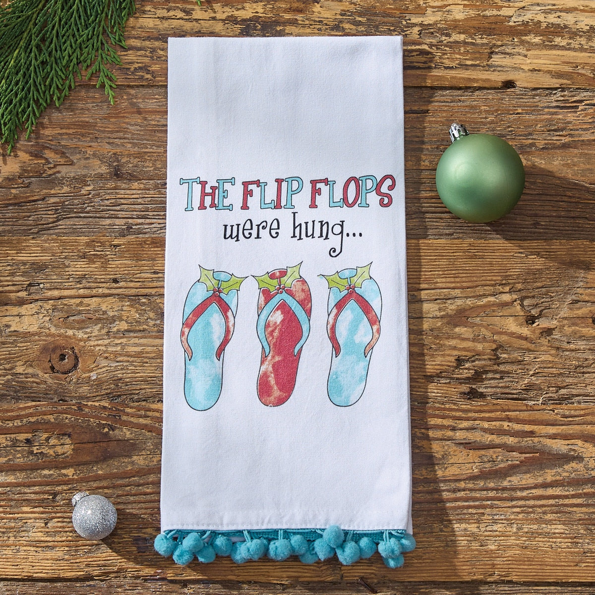 Park Designs Flip Flops Were Hung Dishtowel - Set of 6