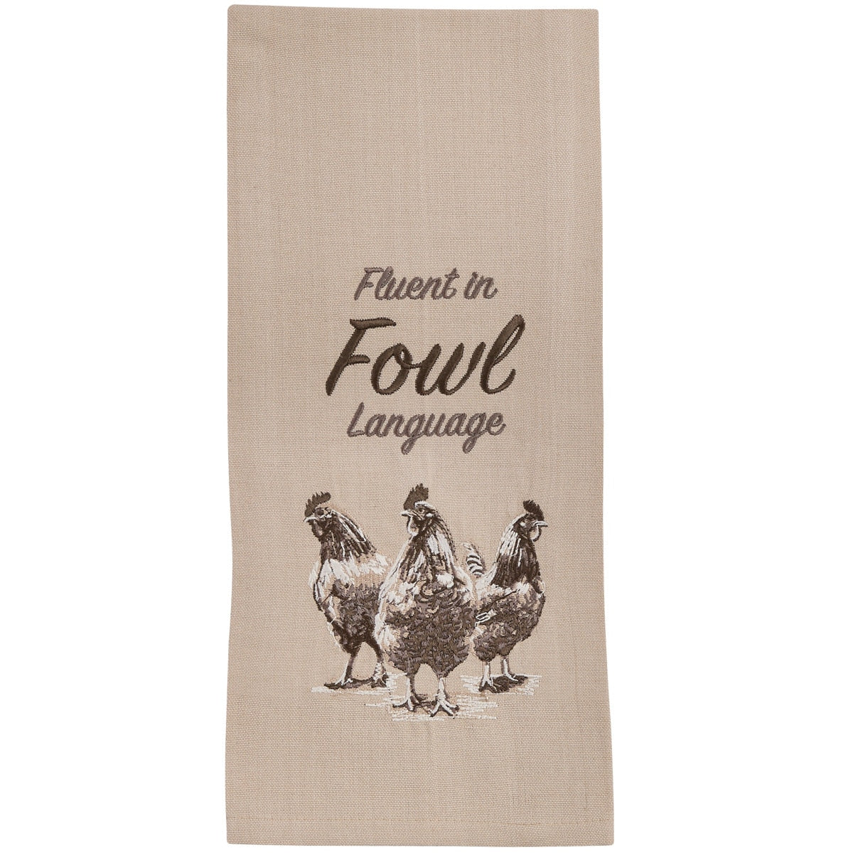 Park Designs Fluent In Fowl Language Embroidered Dishtowel - Set of 6