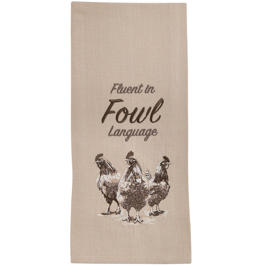 Park Designs Fluent In Fowl Language Embroidered Dishtowel - Set of 6