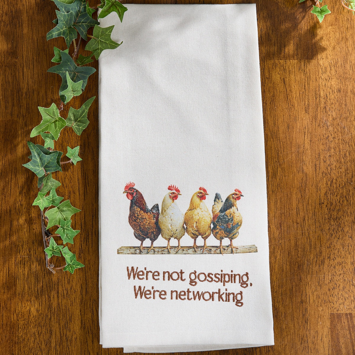 Park Designs Four Chickens In A Row Decorative Dishtowel - Set of 6