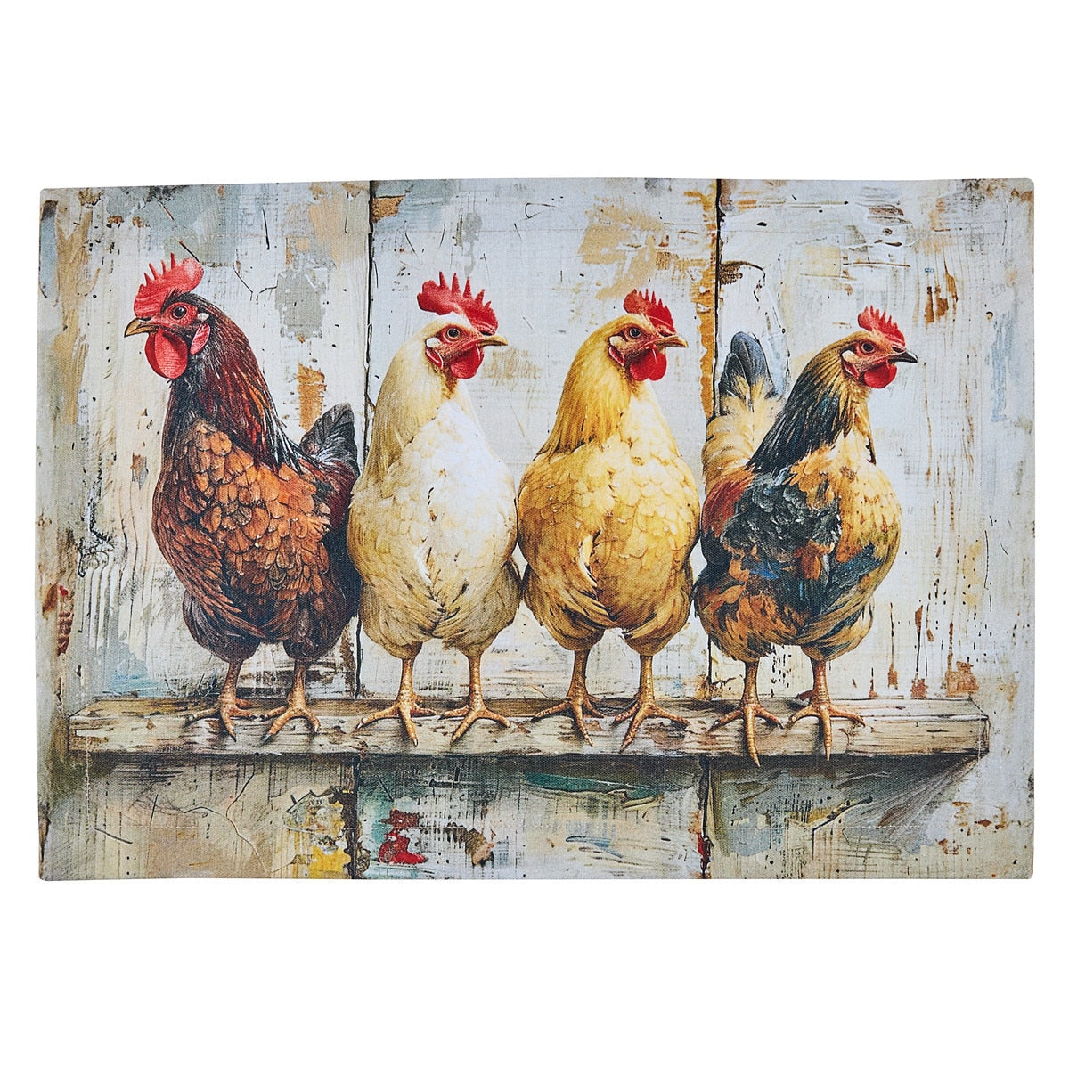 Park Designs Four Chickens In A Row Placemat - Set of 12