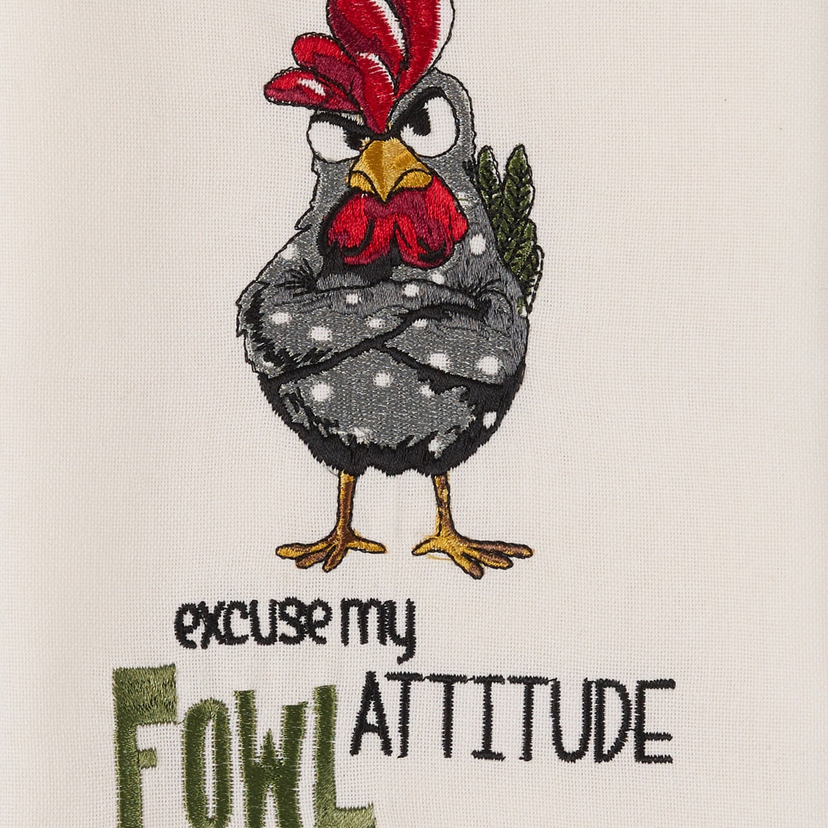 Park Designs Fowl Attitude Embroidered Dishtowel - Set of 6