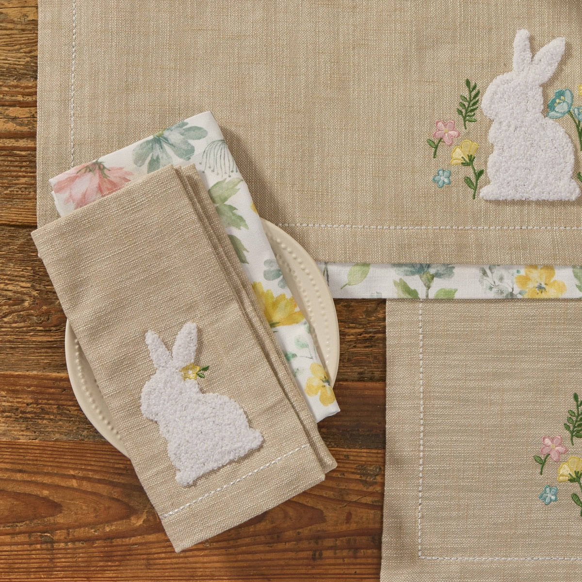 Park Designs Fuzzy Bunny Napkin - Set of 12