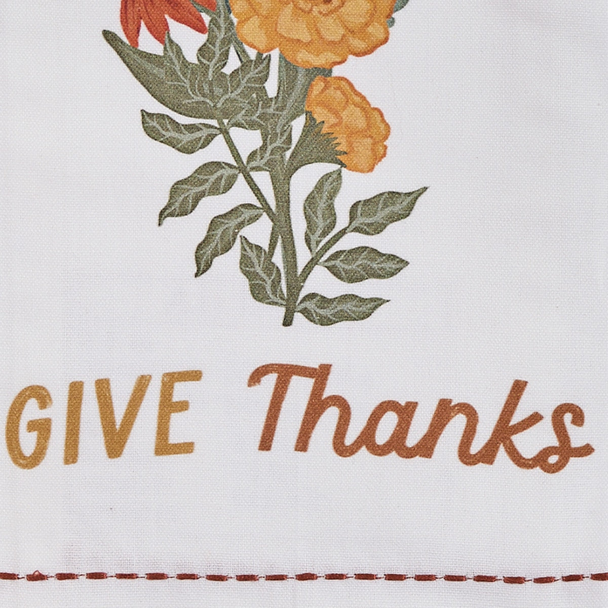 Park Designs Give Thanks Flower Dishtowel - Set of 6