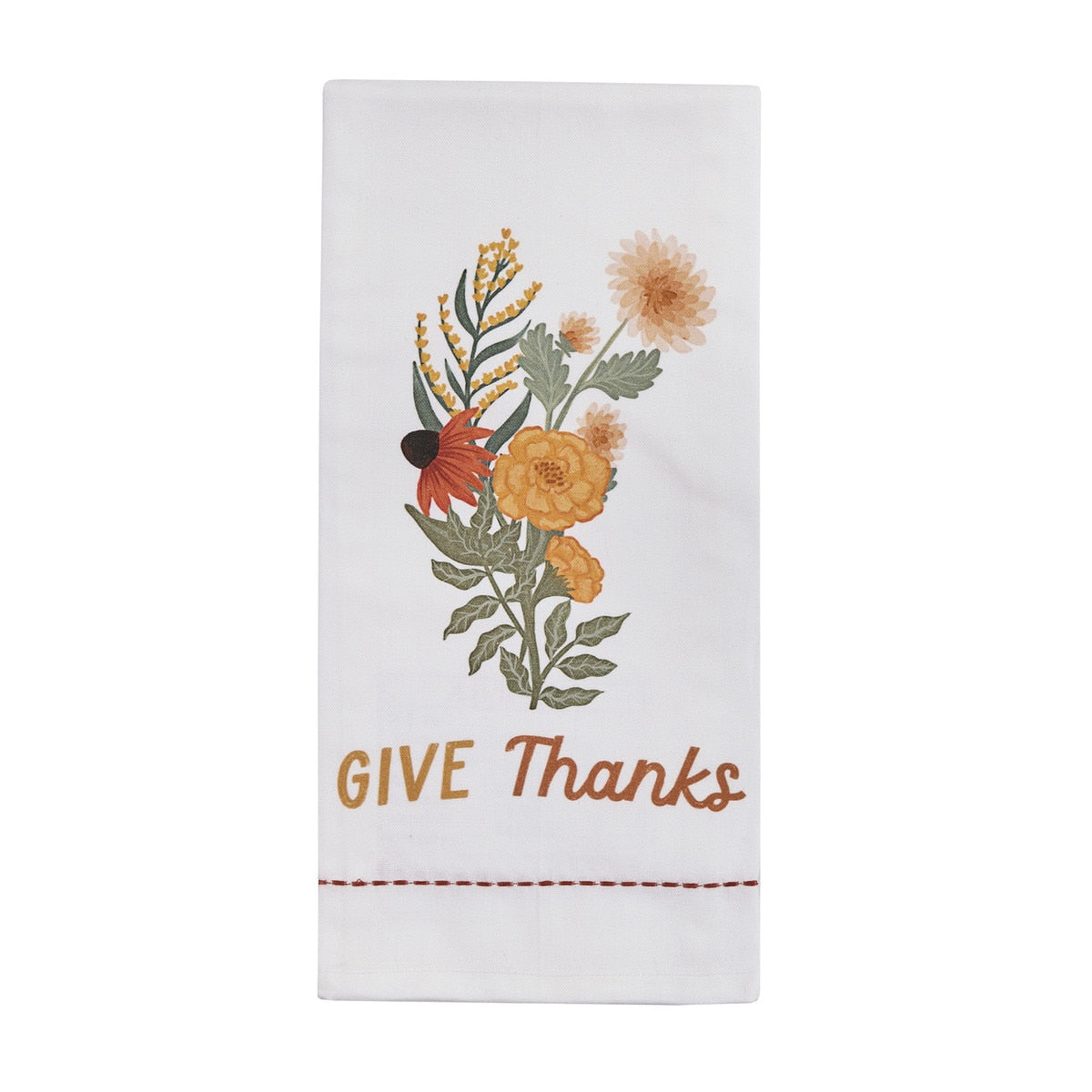 Park Designs Give Thanks Flower Dishtowel - Set of 6