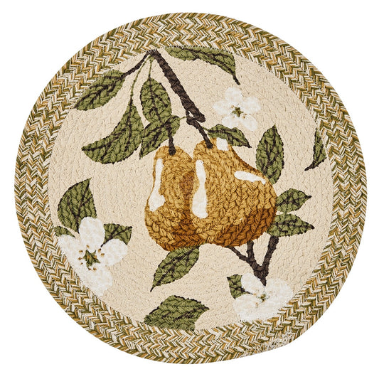 Park Designs Golden Pear Printed Braided Placematt - Set of 12
