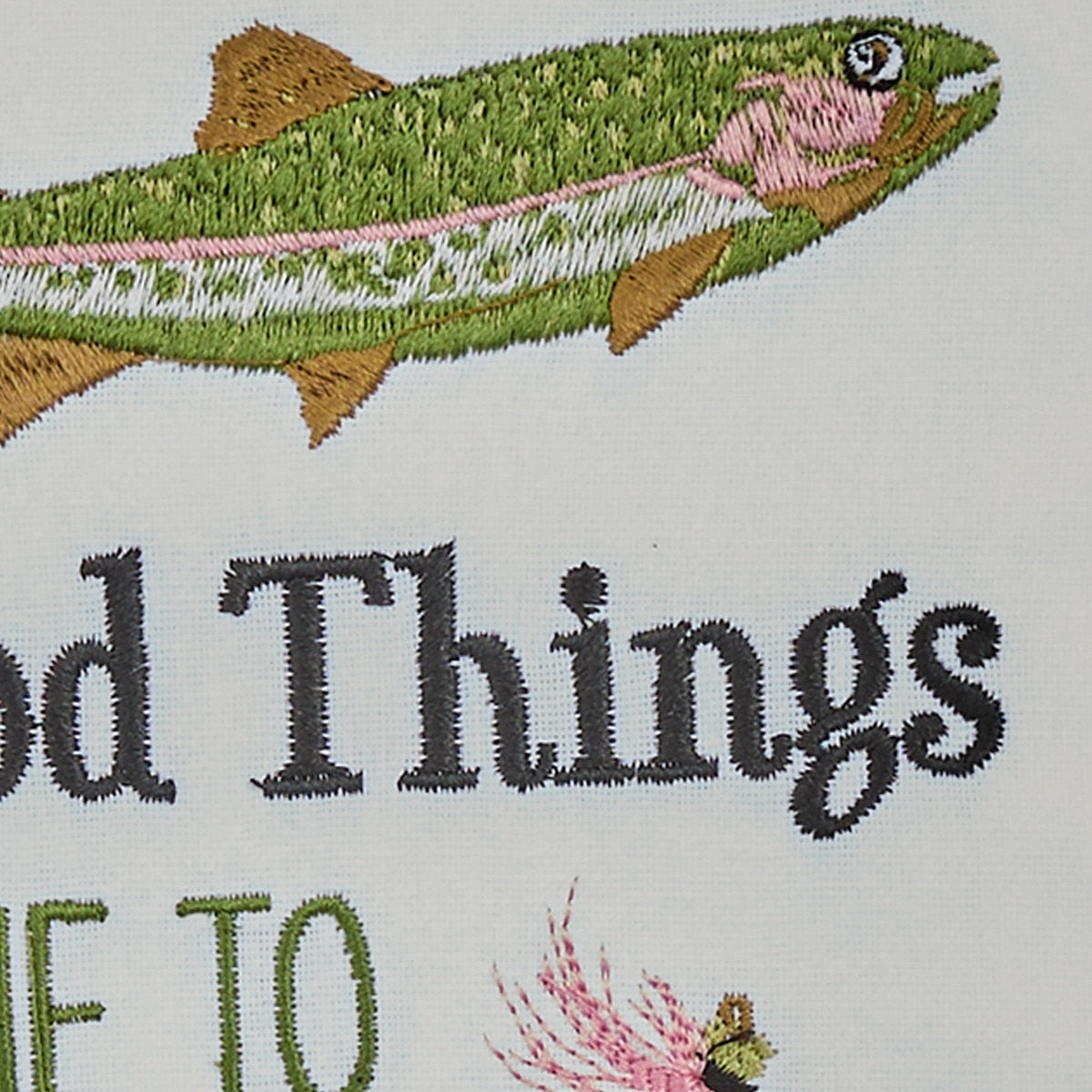 Park Designs Good Things Come Embroidered Dishtowel - Set of 6