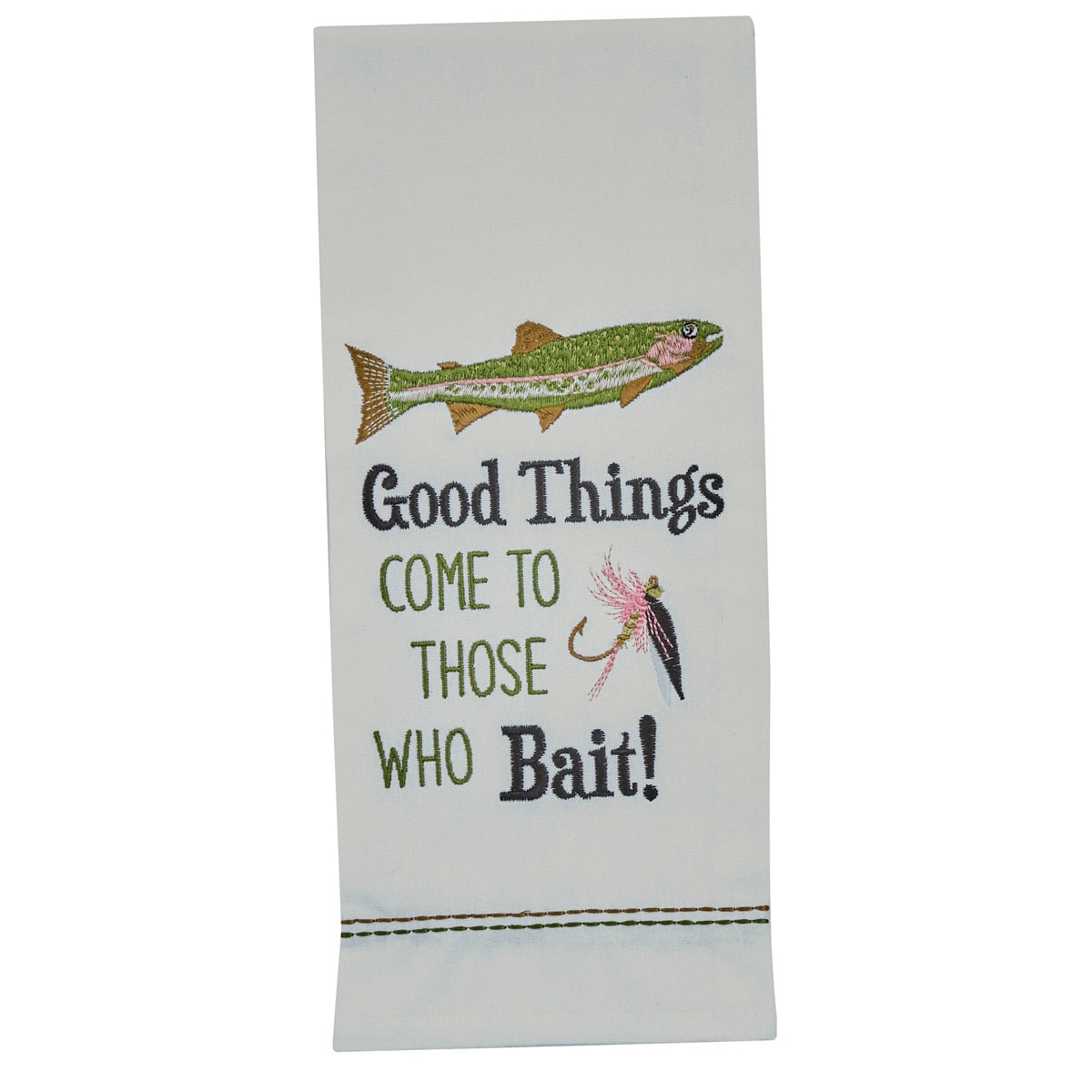 Park Designs Good Things Come Embroidered Dishtowel - Set of 6