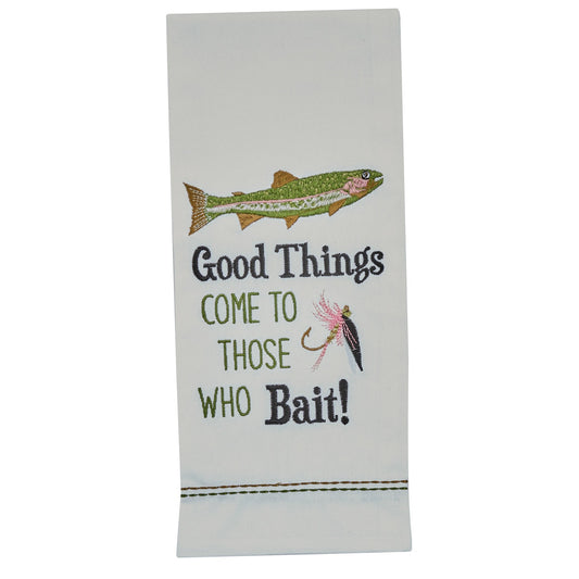 Park Designs Good Things Come Embroidered Dishtowel - Set of 6