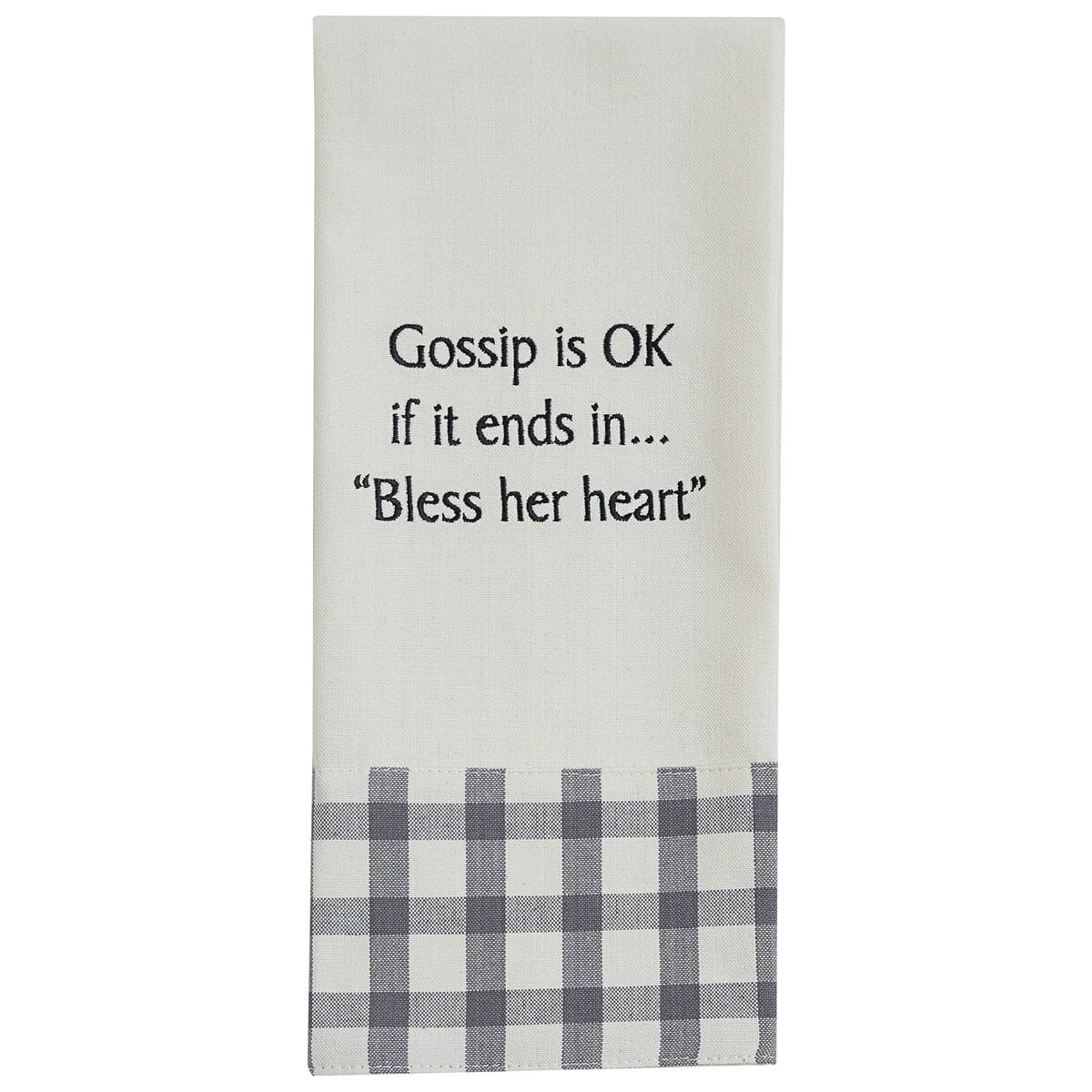 Park Designs Gossip Is Ok Embroidered Dishtowel - Set of 2