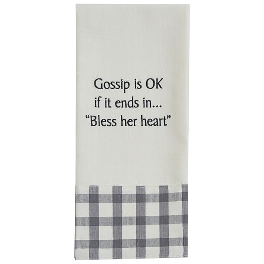 Park Designs Gossip Is Ok Embroidered Dishtowel - Set of 2