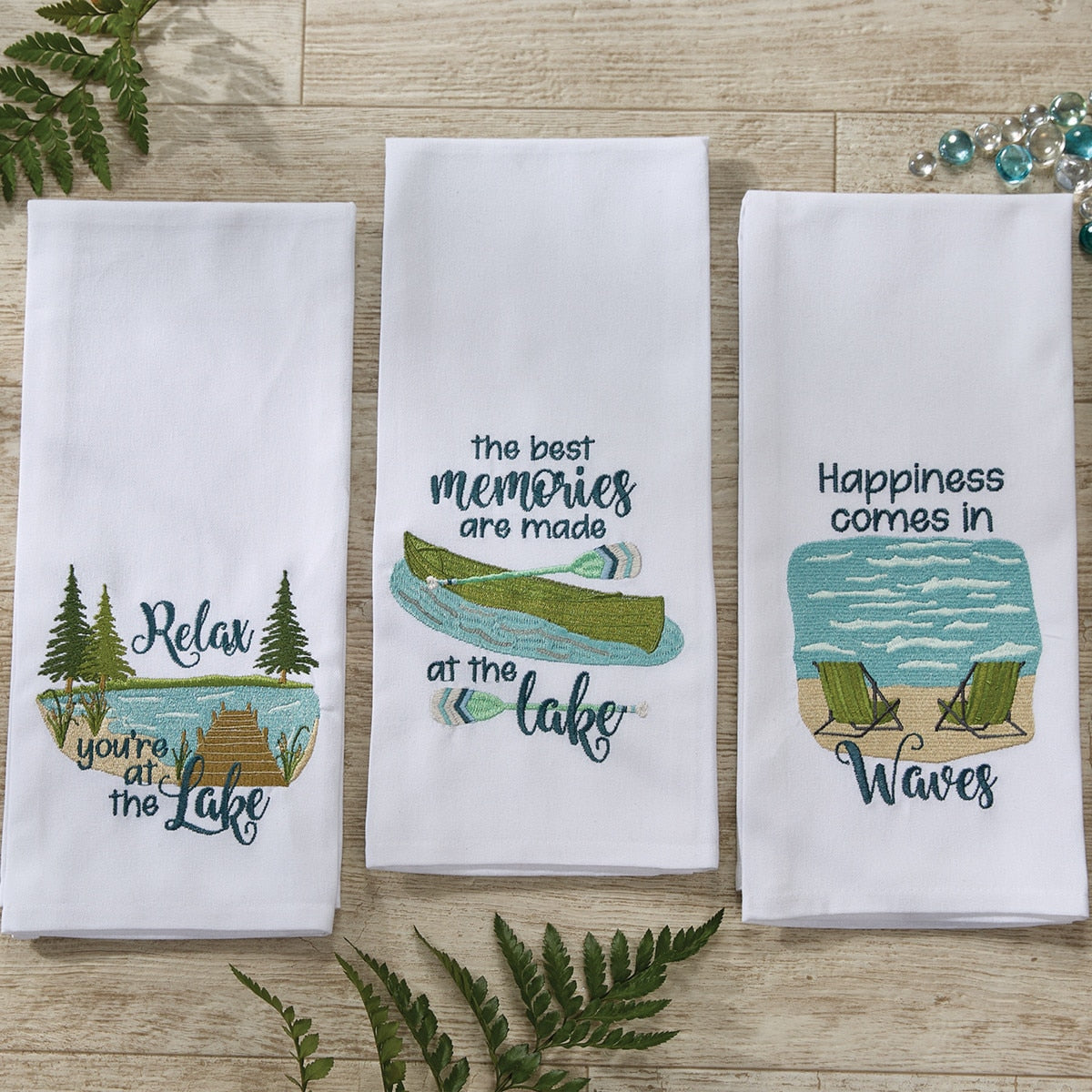 Park Designs Memories Are Made At The Lake Dishtowel - Set of 6