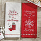 Park Designs Happiness Snow Embroidered Dishtowel - Set of 2