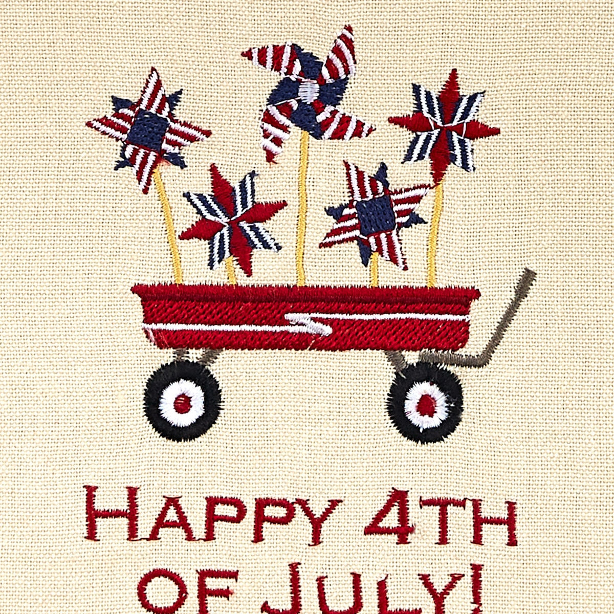 Park Designs Happy 4th of July Embroidered Dishtowel - Set of 6