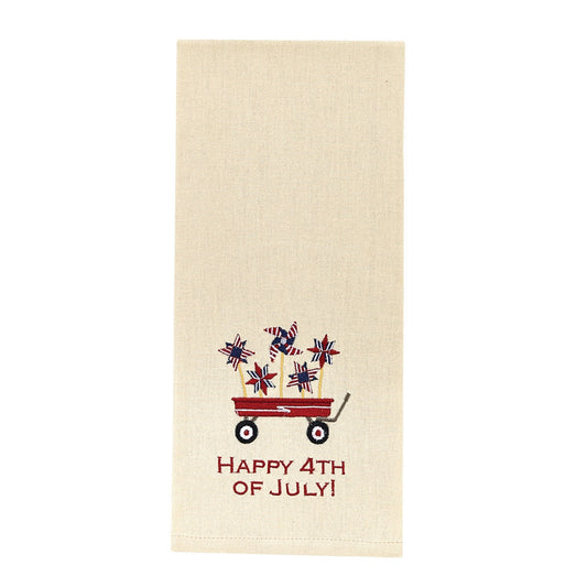 Park Designs Happy 4th of July Embroidered Dishtowel - Set of 6