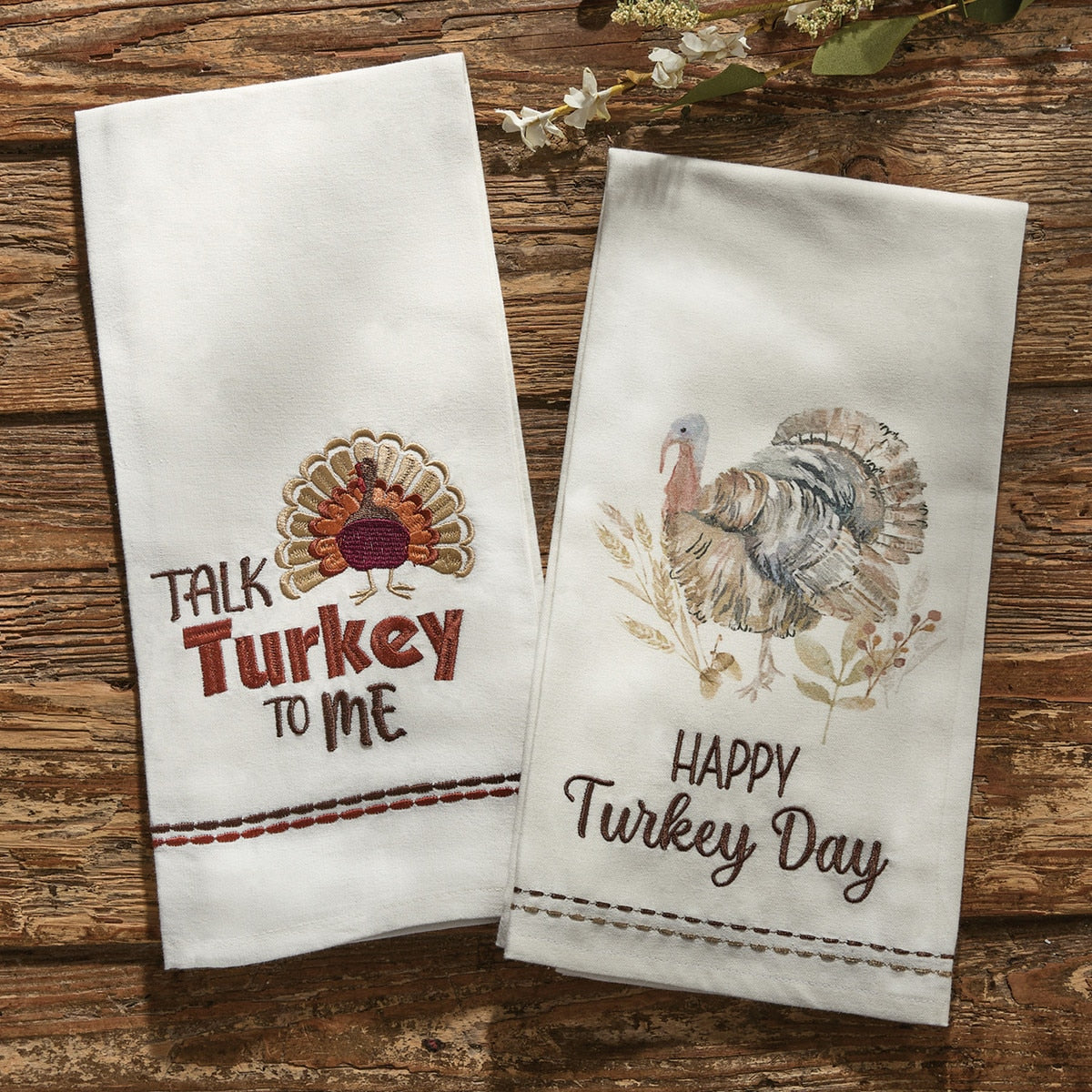 Park Designs Happy Turkey Day Dishtowel - Set of 6