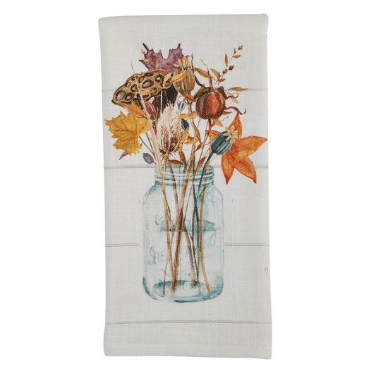 Park Designs Harvest Home Mason Jar Thistle Dishtowel - Set of 2