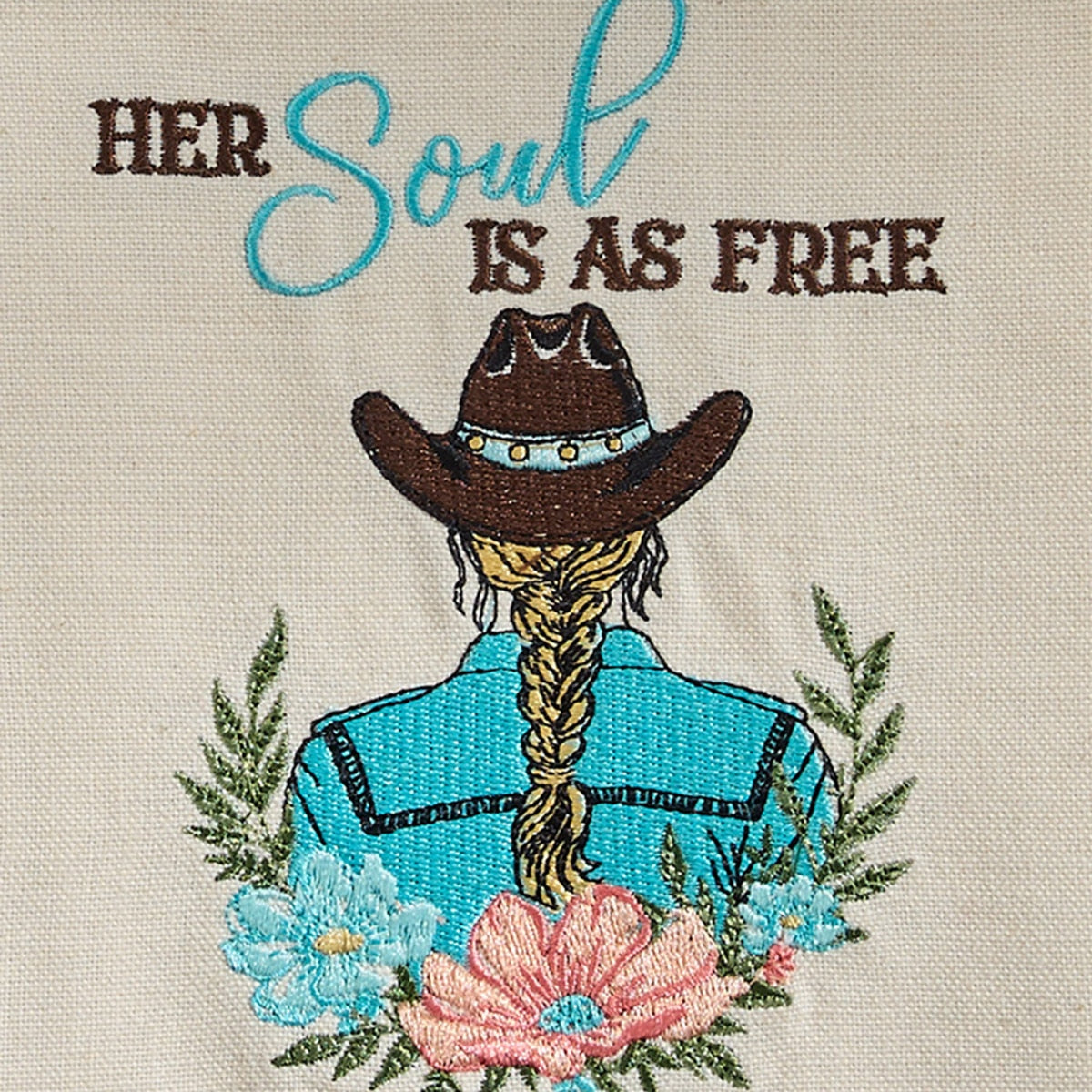 Park Designs Her Soul Is Free Embroidred Dishtowel - Set of 6