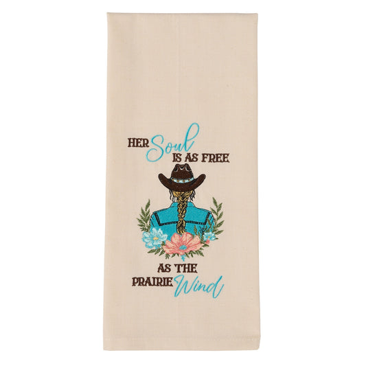 Park Designs Her Soul Is Free Embroidred Dishtowel - Set of 6