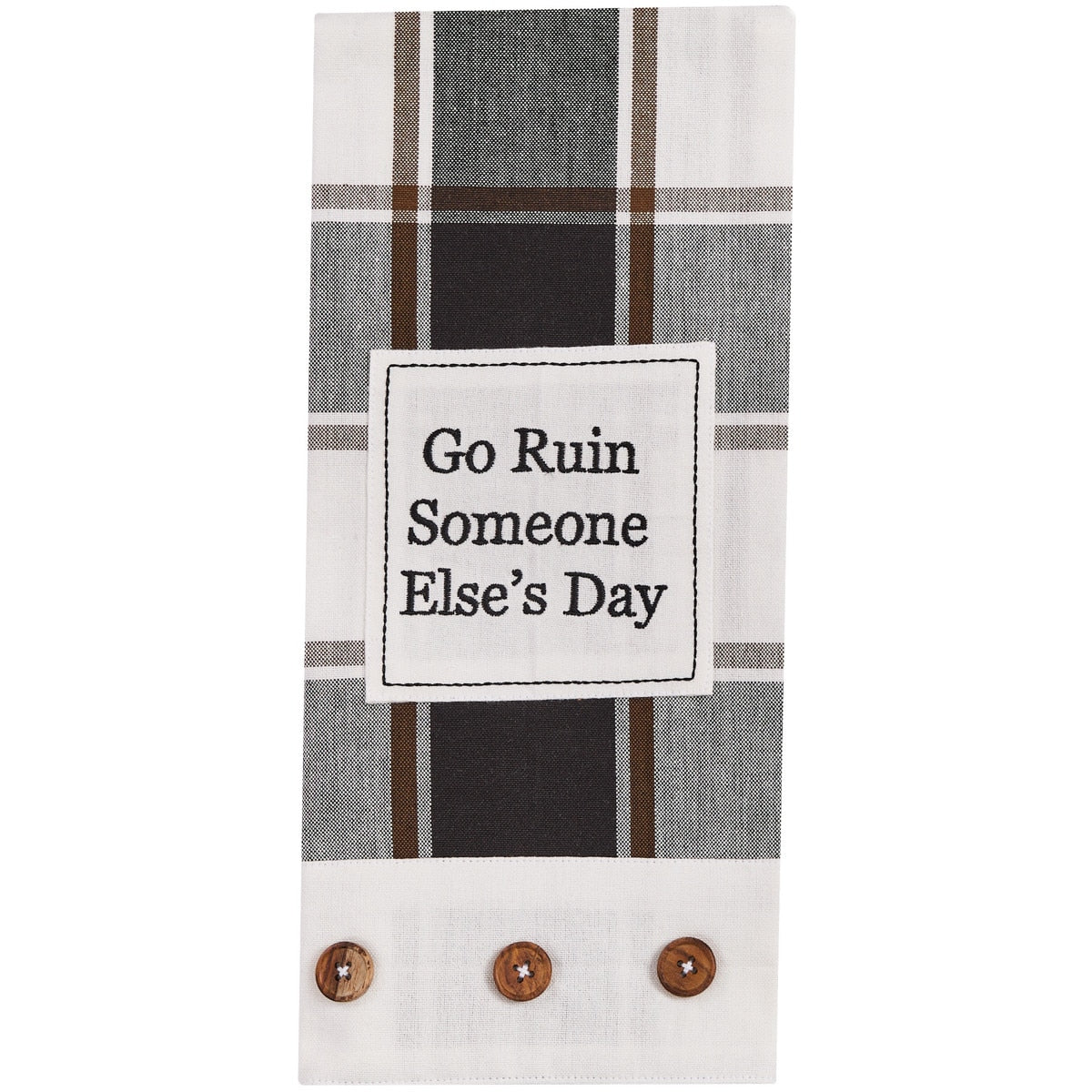 Park Designs Hixon Button Dishtowel - Set of 6