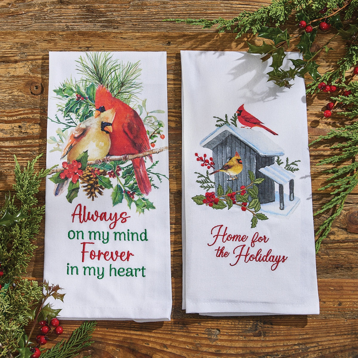 Park Designs Holiday Cardinal Love Decorative Dishtowel - Set of 6