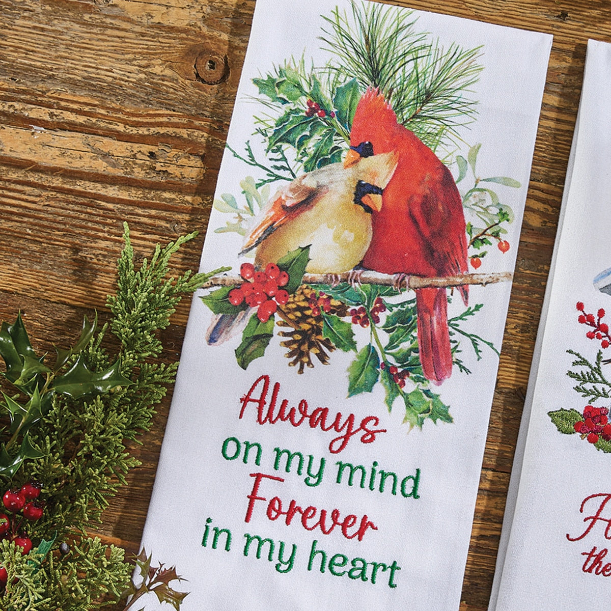 Park Designs Holiday Cardinal Love Decorative Dishtowel - Set of 6
