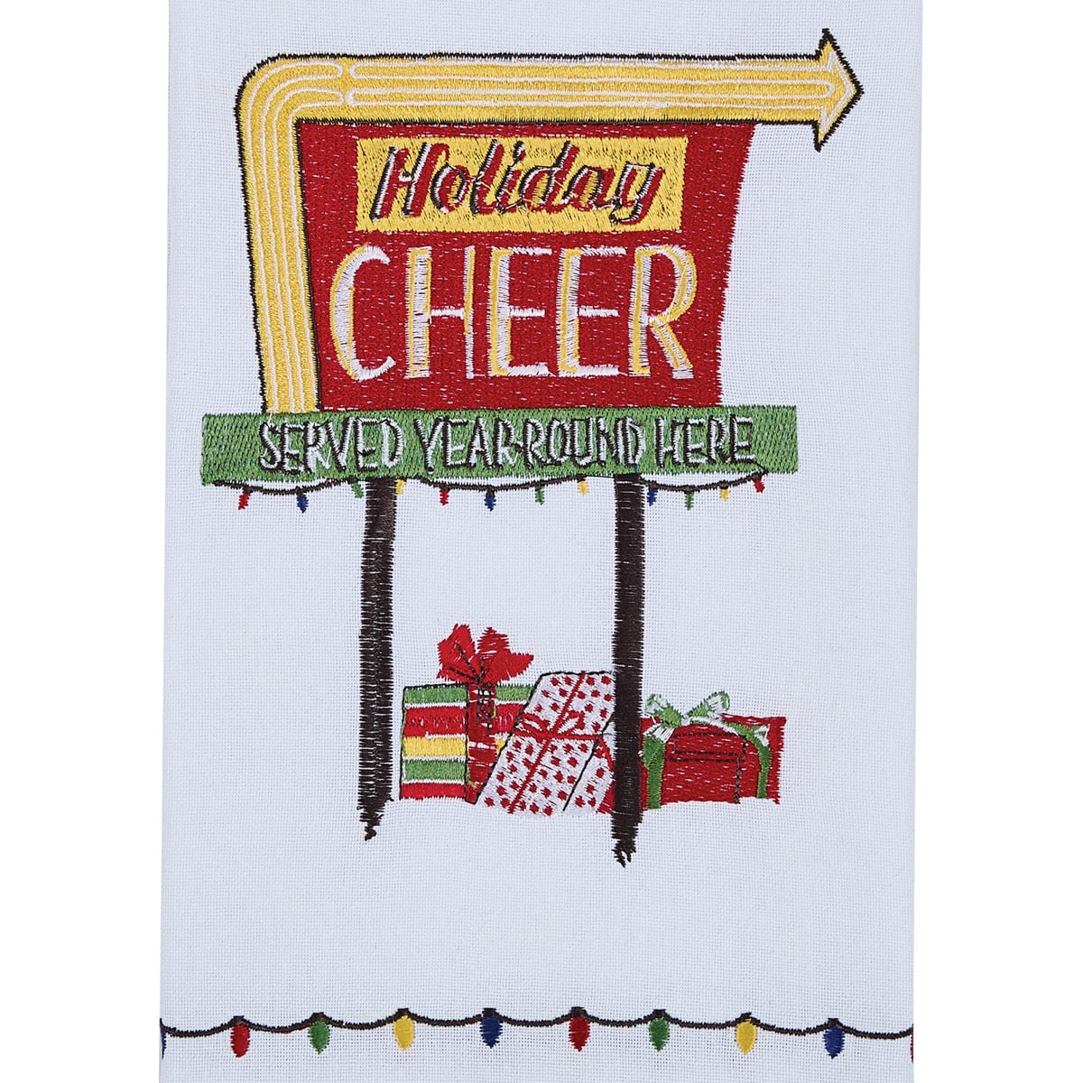 Park Designs Holiday Cheer Throughout The Year Embroidered Dishtowel - Set of 6
