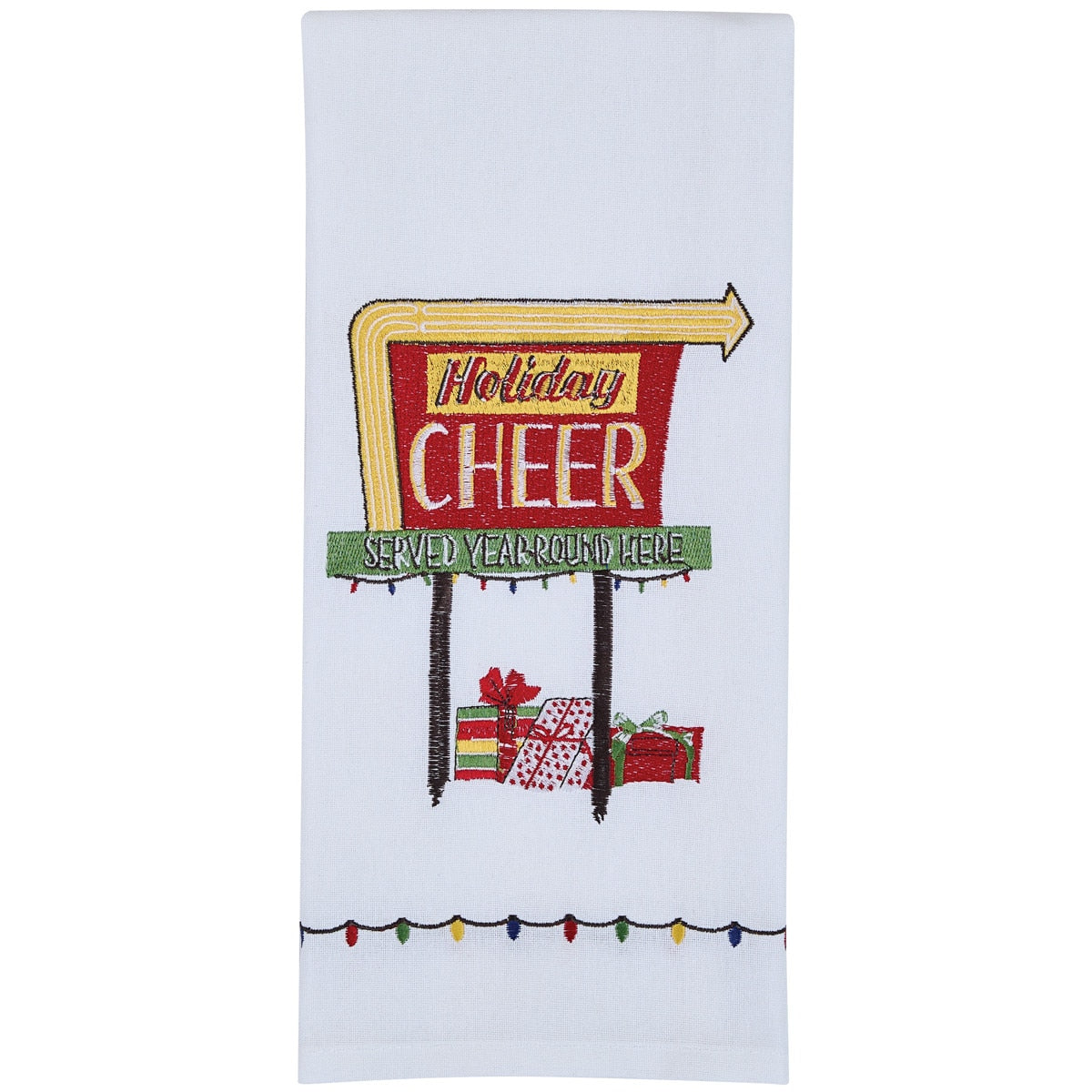 Park Designs Holiday Cheer Throughout The Year Embroidered Dishtowel - Set of 6