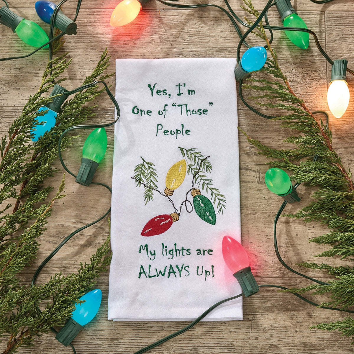Park Designs Holiday Lights Decorative Dishtowel - Set of 6