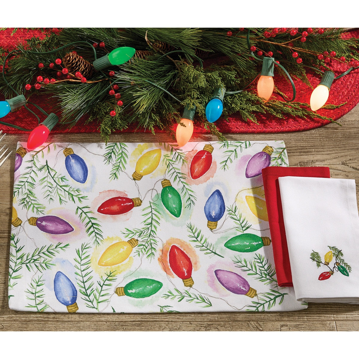 Park Designs Holiday Lights Placemat - Set of 12