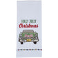 Park Designs Holly Jolly Christmas Car Embroidered Dishtowel - Set of 6