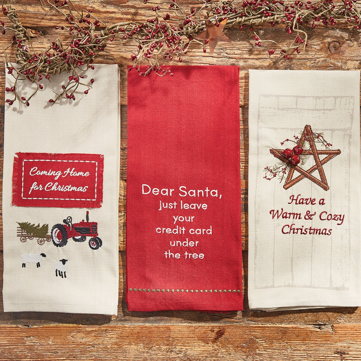 Park Designs Home For Christmas Dishtowel - Set of 2