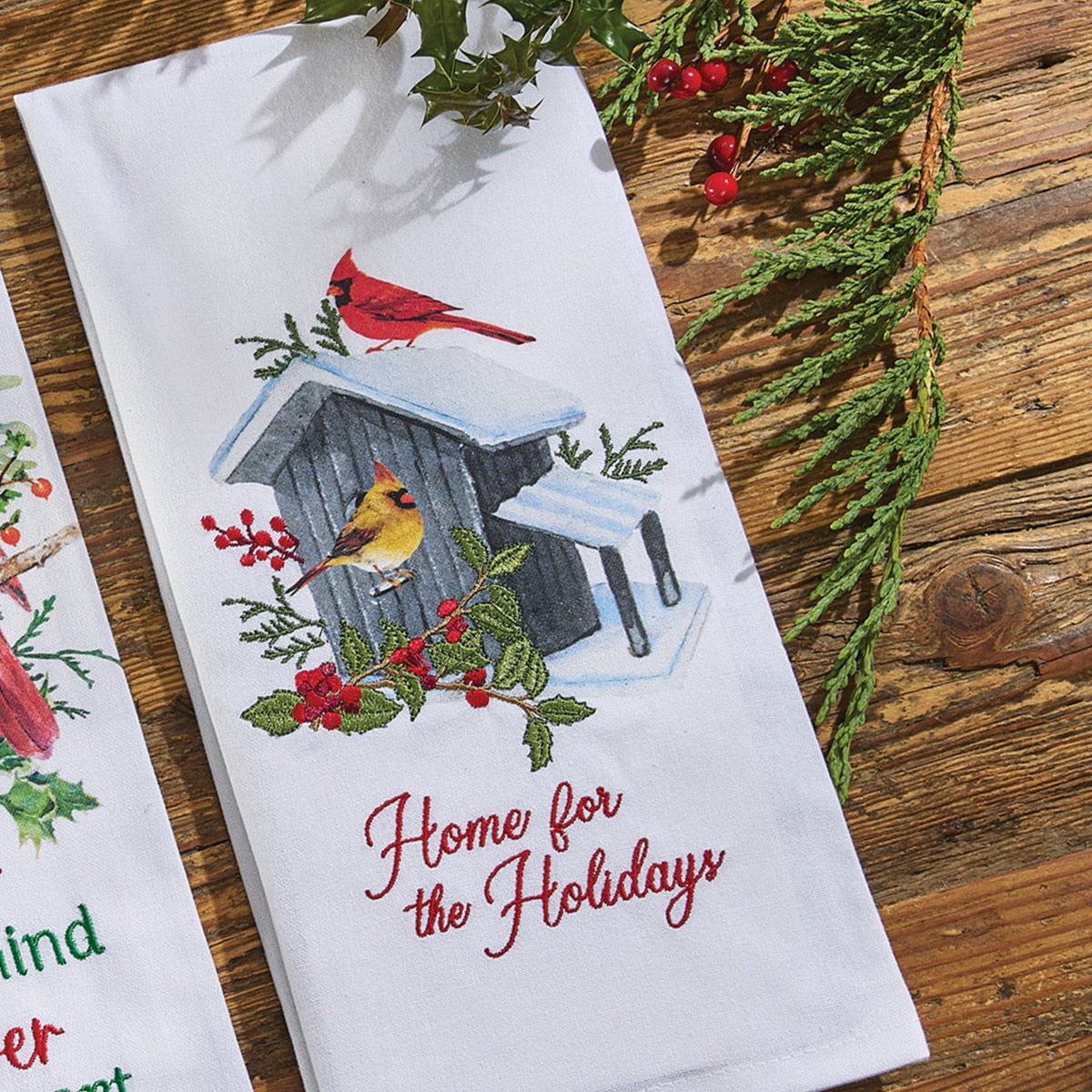 Park Designs Home For The Holidays Dishtowel - Set of 6