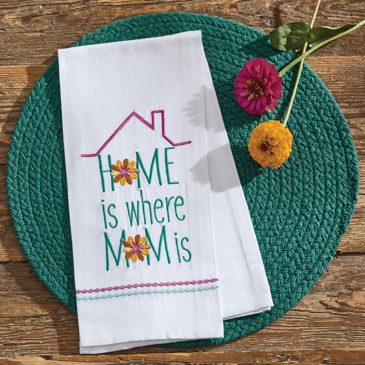 Park Designs Home Is Where Mom Is Decorative Dishtowel - Set of 6