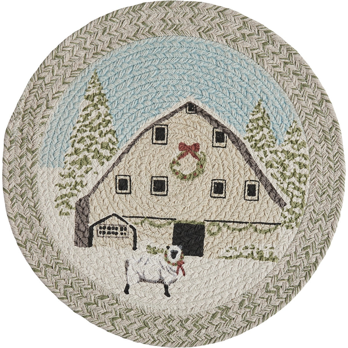 Park Designs Humble Beginnings Braided Placemat 15" Dia - Set of 12