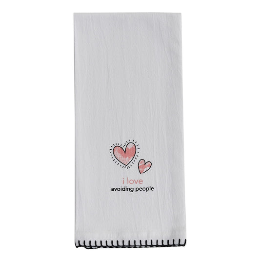 Park Designs I Love Avoiding People Sentiment Dishtowel - Set of 2