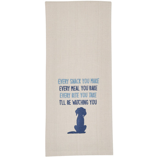 Park Designs I'll Be Watching You Embroidered Dishtowel - Set of 6
