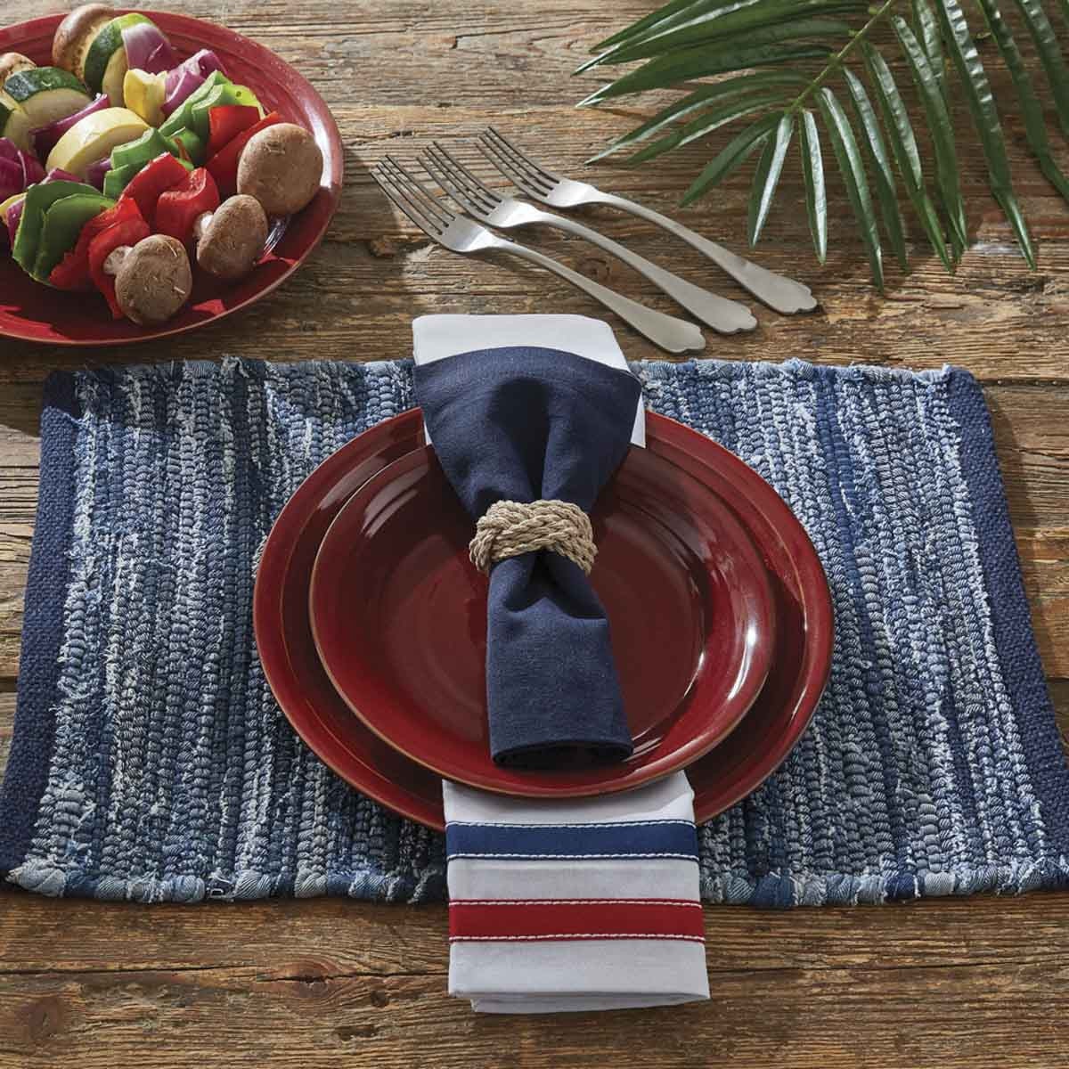 Park Designs Indigo Chindi Placemat - Set of 4
