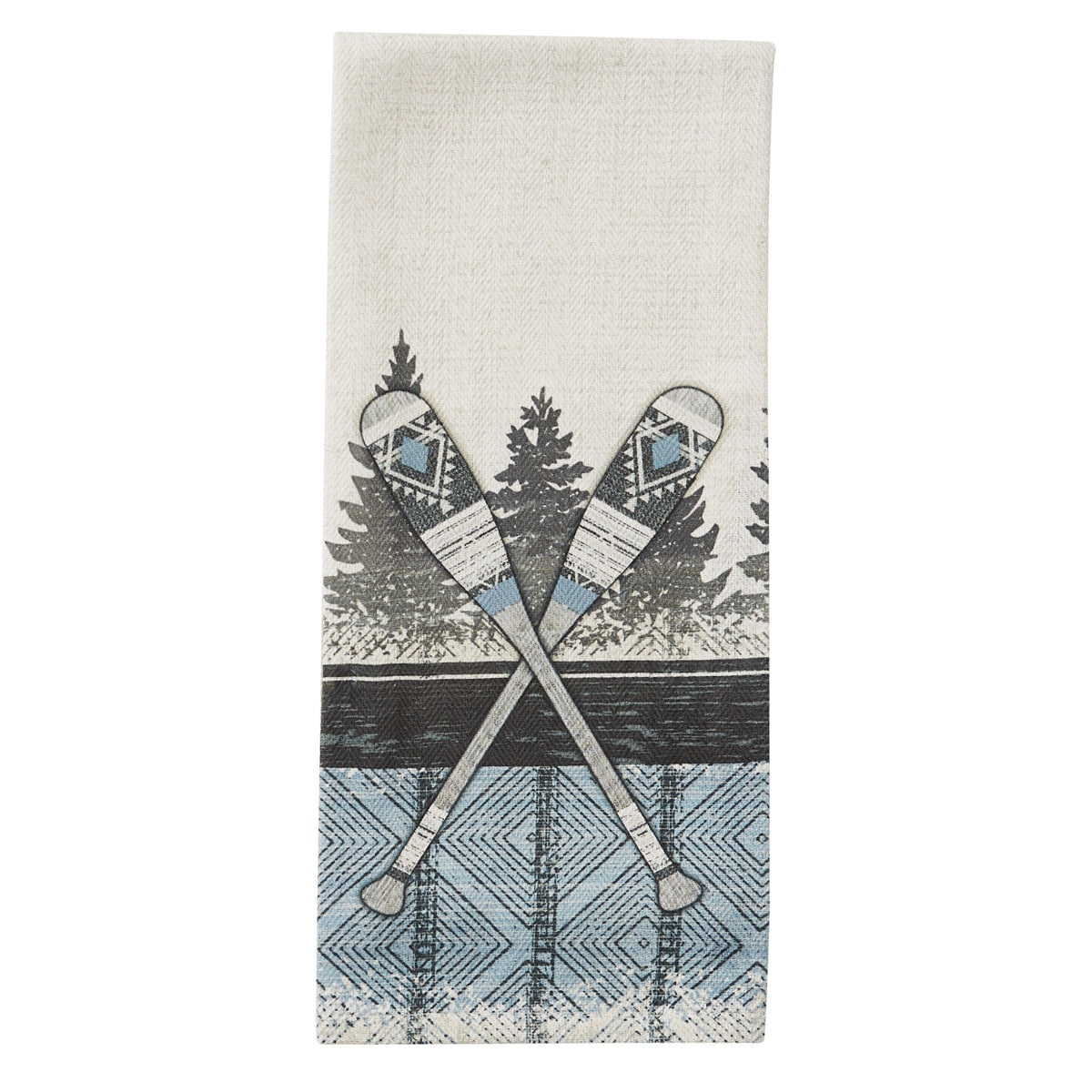 Park Designs Into The Woods Printed Paddles Dishtowel - Set of 6