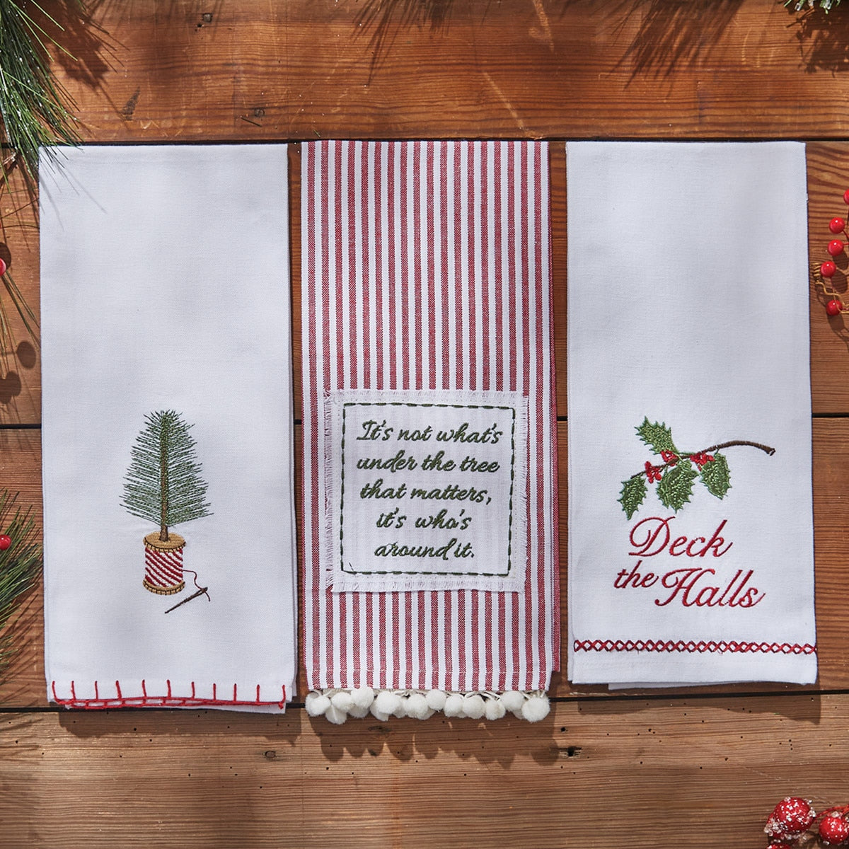 Park Designs It's Who's Around It Patch Dishtowel - Set of 2