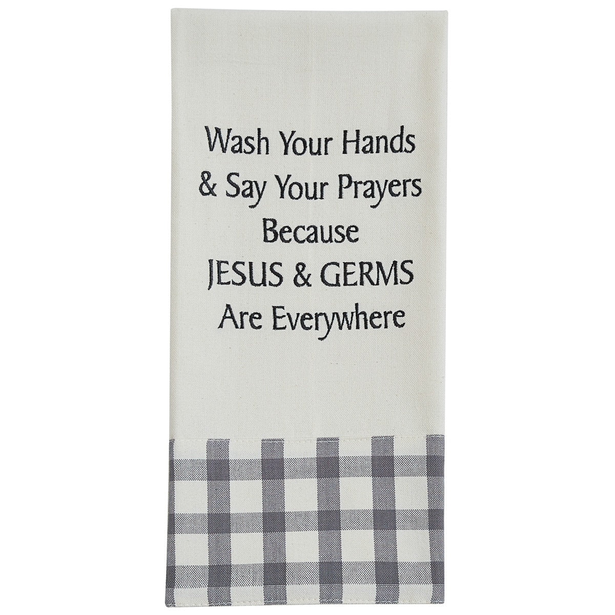 Park Designs Jesus And Germs Embroidered Dishtowel - Set of 2