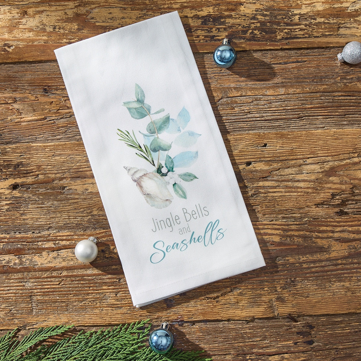 Park Designs Jingle Bells And Seashells Dishtowel - Set of 6