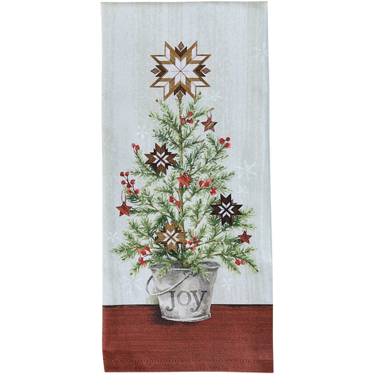 Park Designs Joy Christmas Tree Printed Dishtowel - Set of 6
